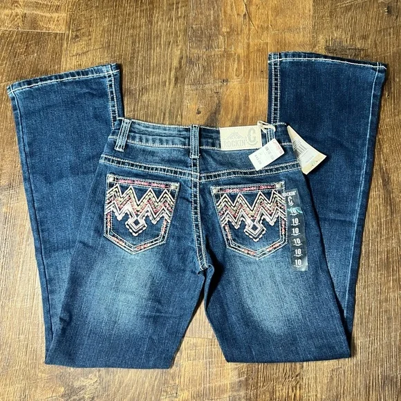 Girls Rockin C Embroidered Jeans - Picture 6 of 7